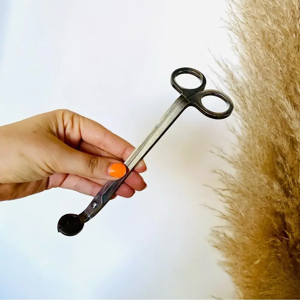 ANTHROPOLOGIE Stainless Steel Silver Grey Wick Trimmer Candle Care Scissors